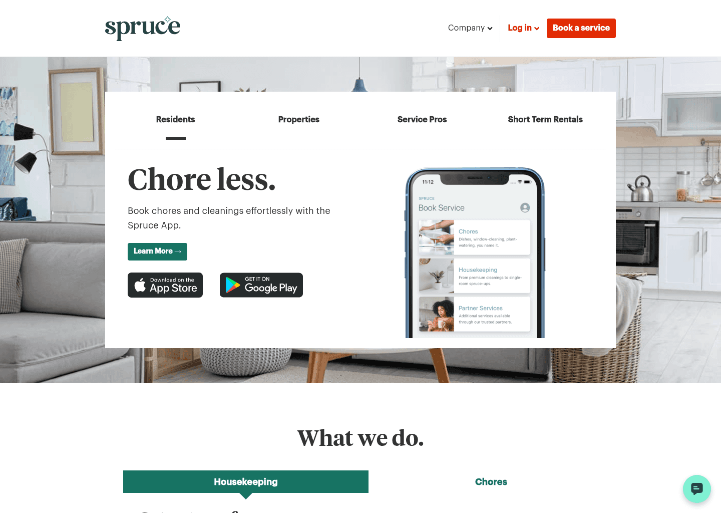Spruce Services, Inc website screenshot