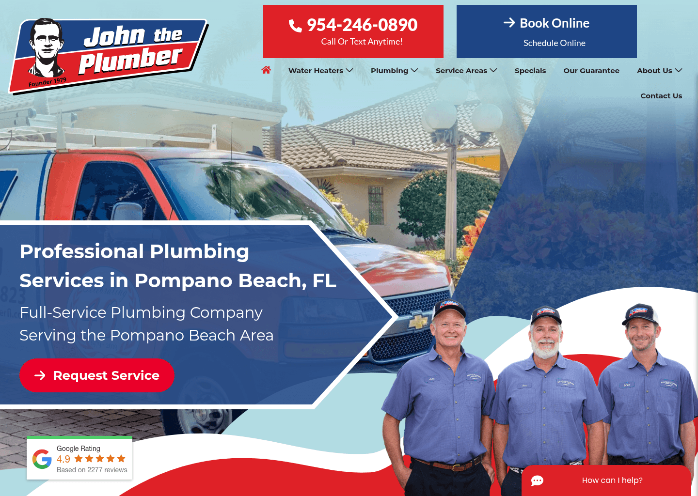 John the Plumber website screenshot