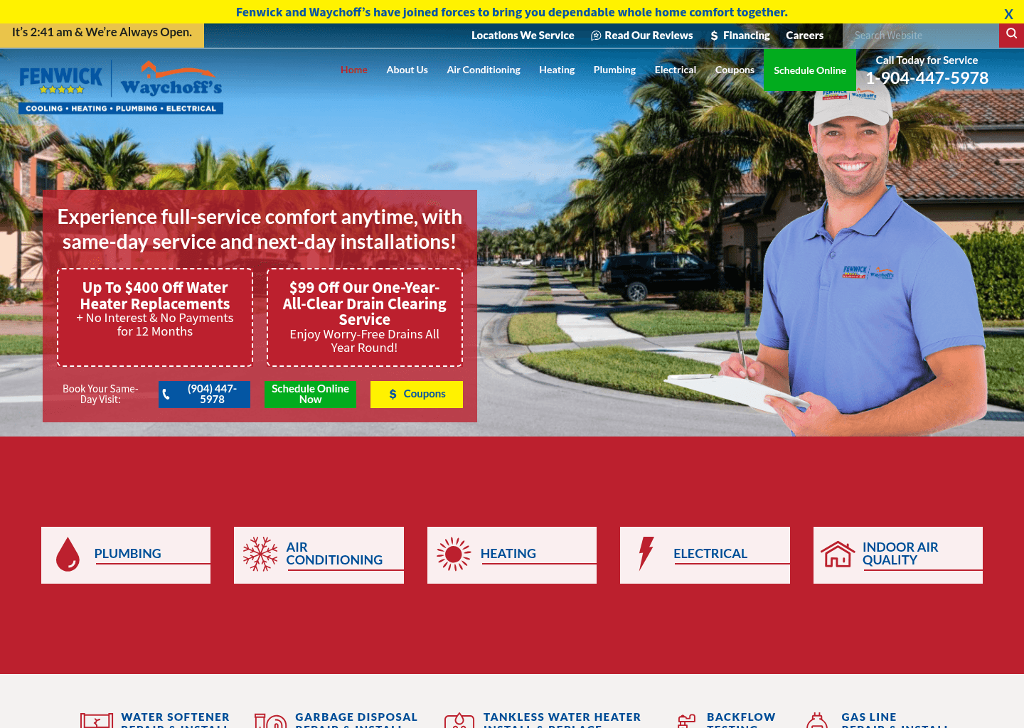Fenwick Home Services website screenshot