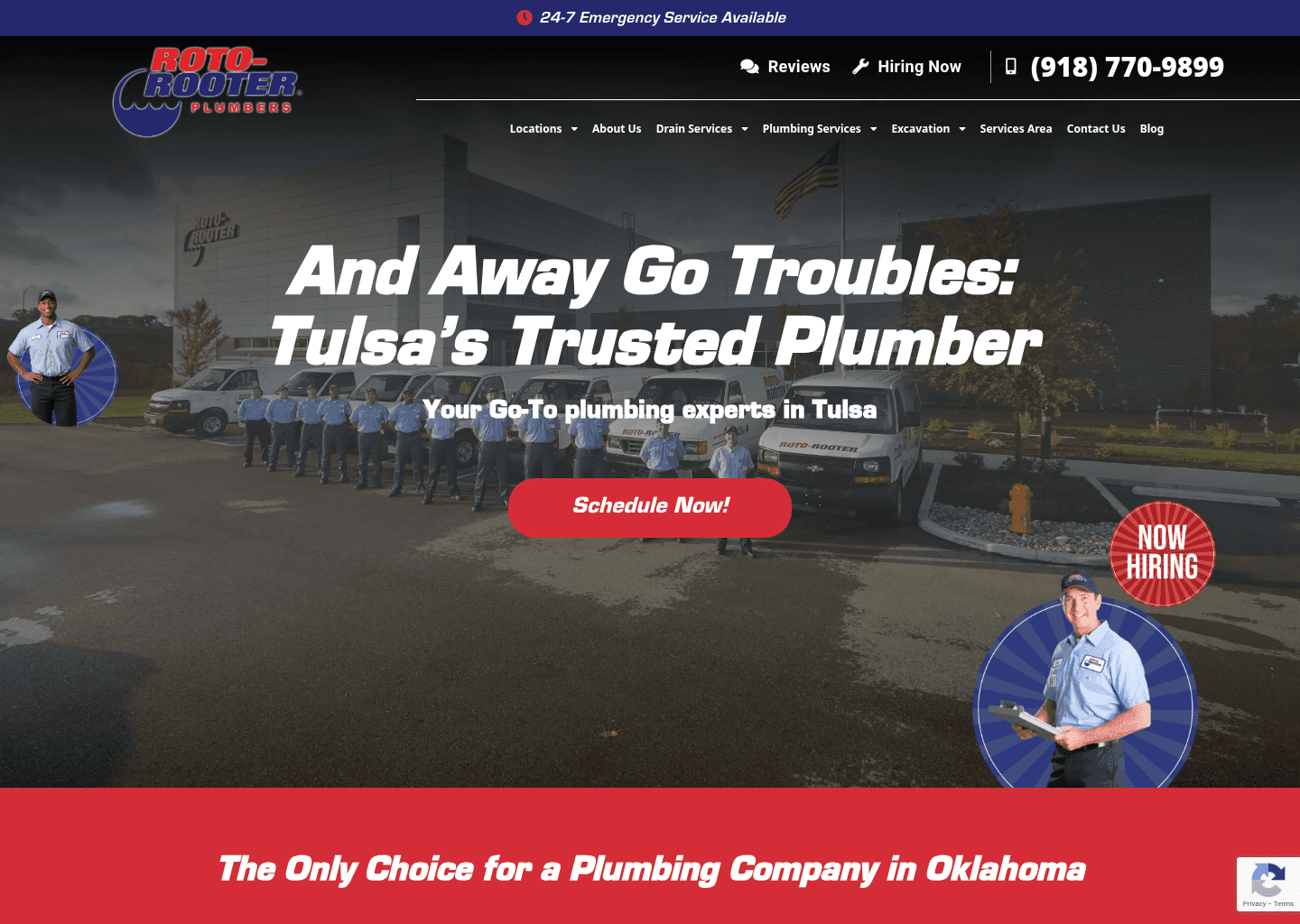 Roto-Rooter Plumbing - Tulsa website screenshot